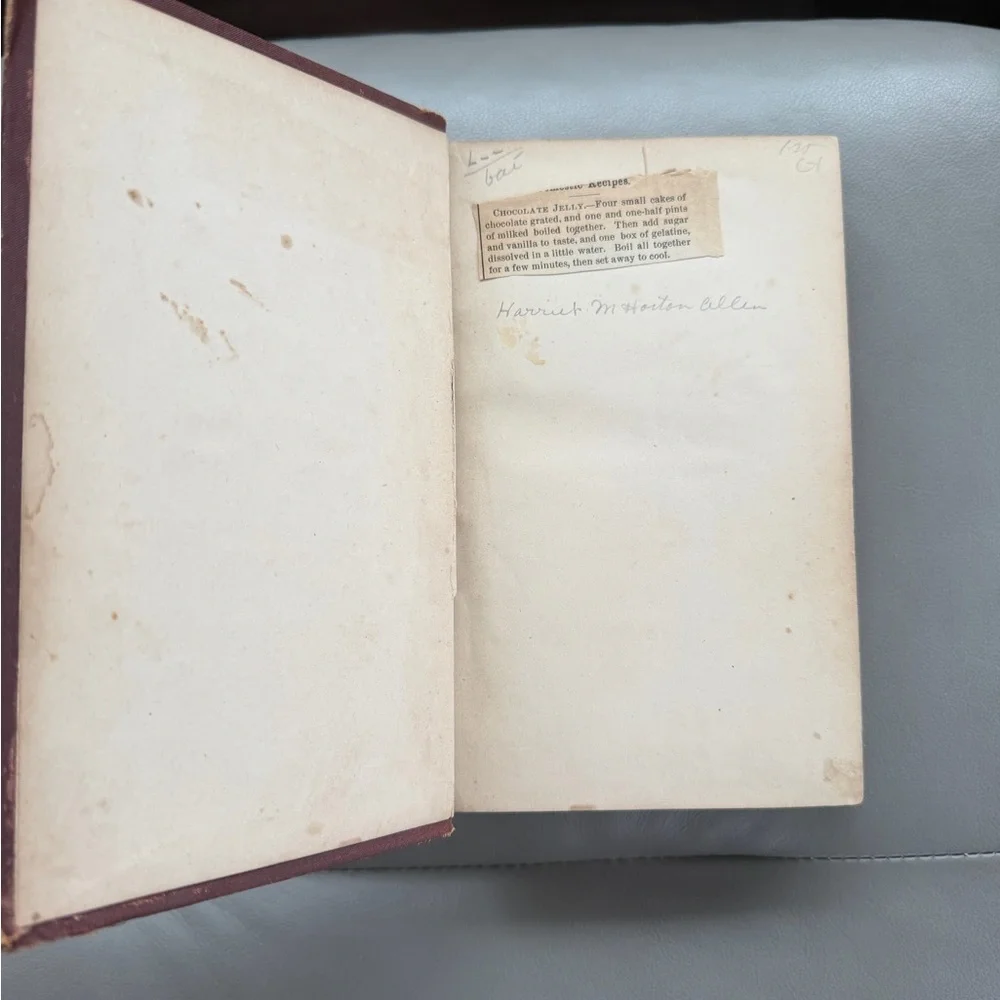 The Appledore Cookbook Practical Receipts 1880 Hardcover‎ Vintage Rare Antique